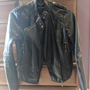 Sexy fitted pleather jacket, size S